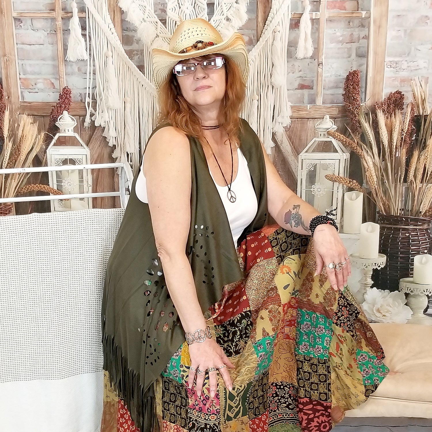 boho hippie patchwork clothes and accessories