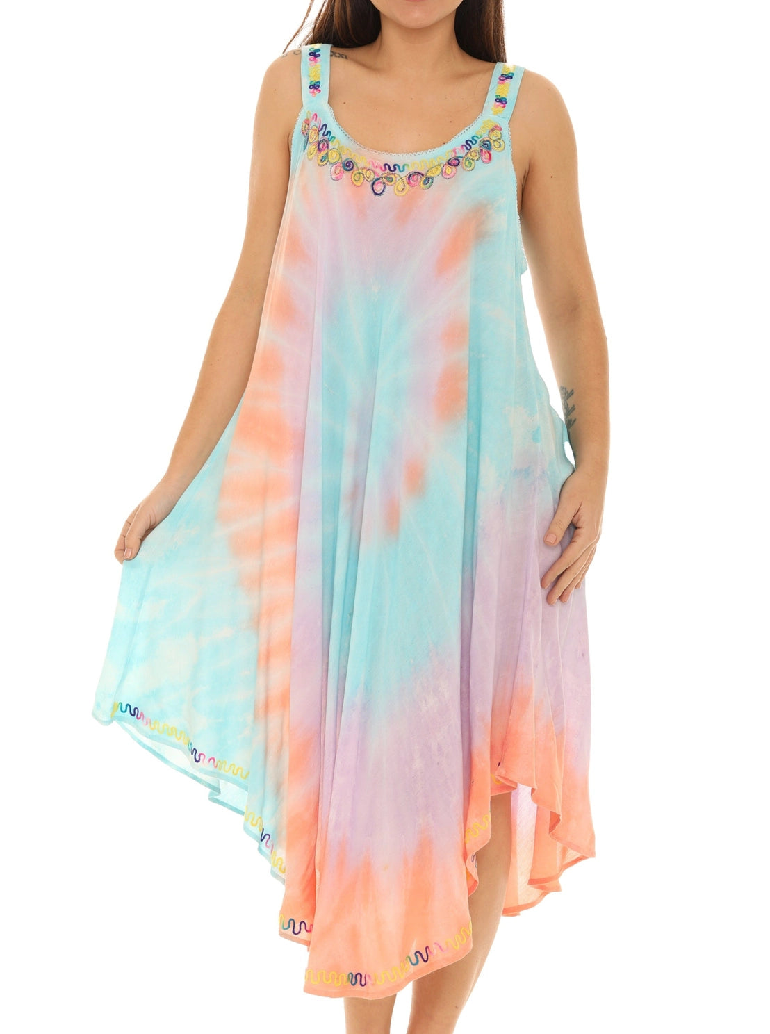 Multi Color Tie Dye Dress