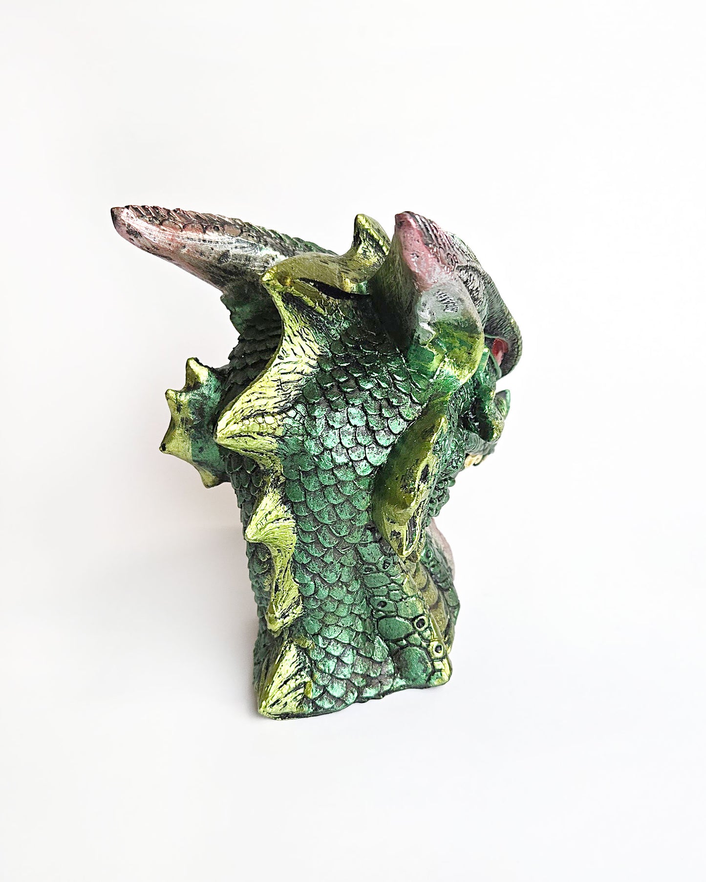 green dragon head backflow incense burner back