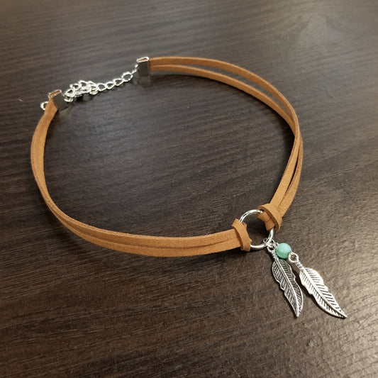 Feather Choker Necklace