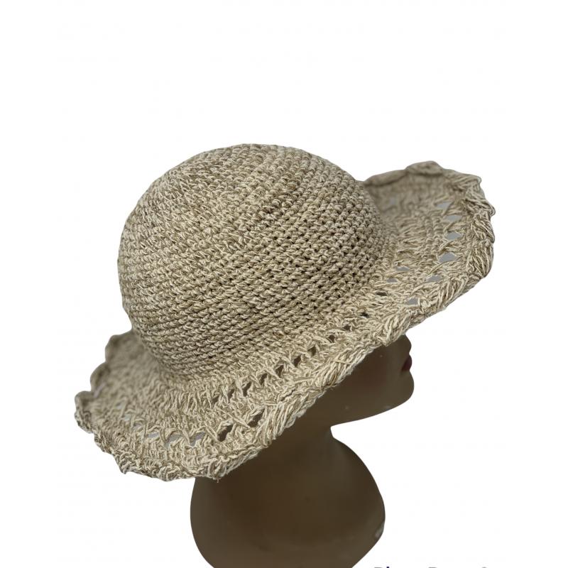 Hemp Wired Brim Crochet Hat - Boho Hat - Hippie Hats - Sun Hats Women