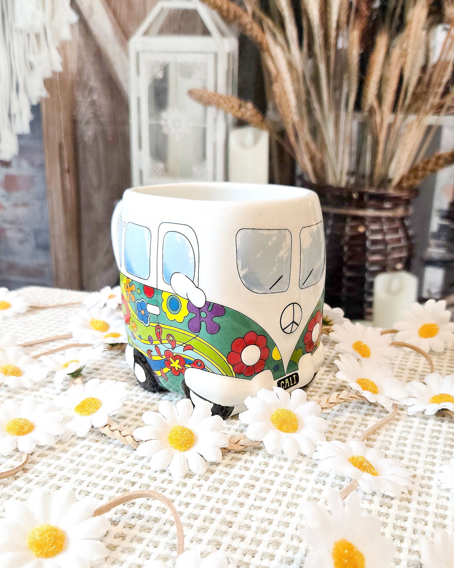 hippie van coffee mug side front