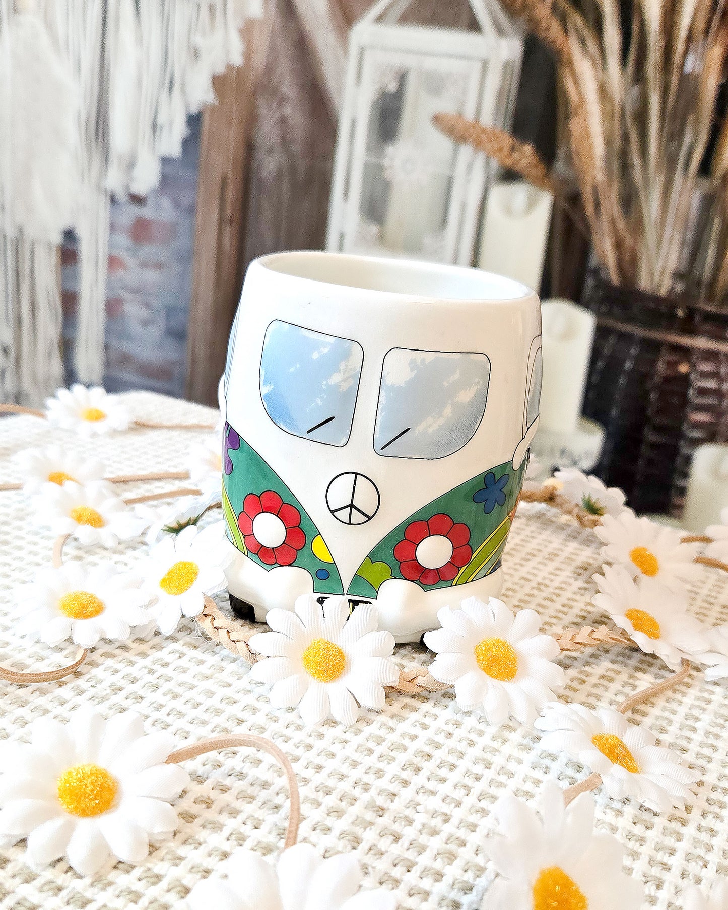 hippie van coffee mug front