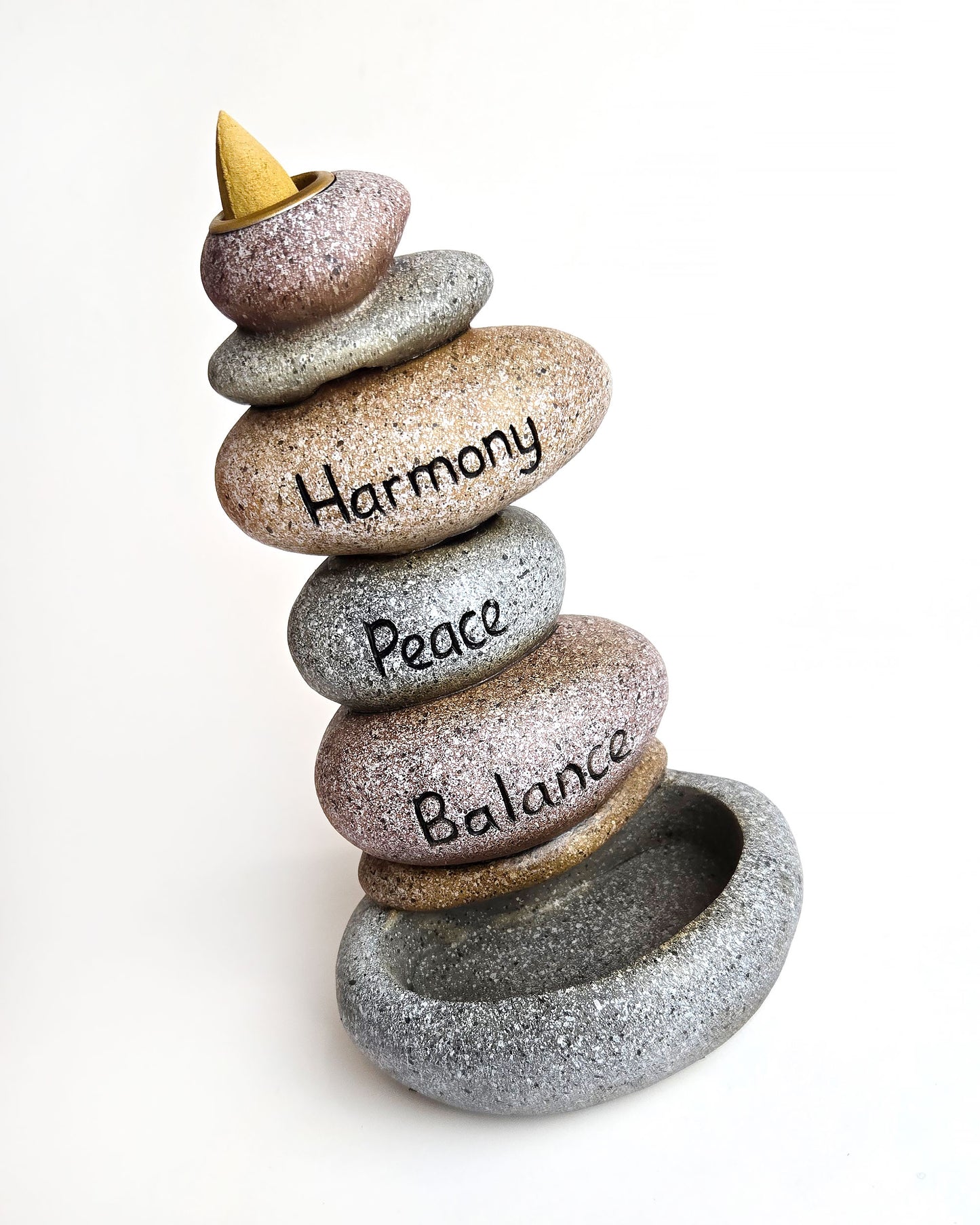 inspirational stones backflow incense burner