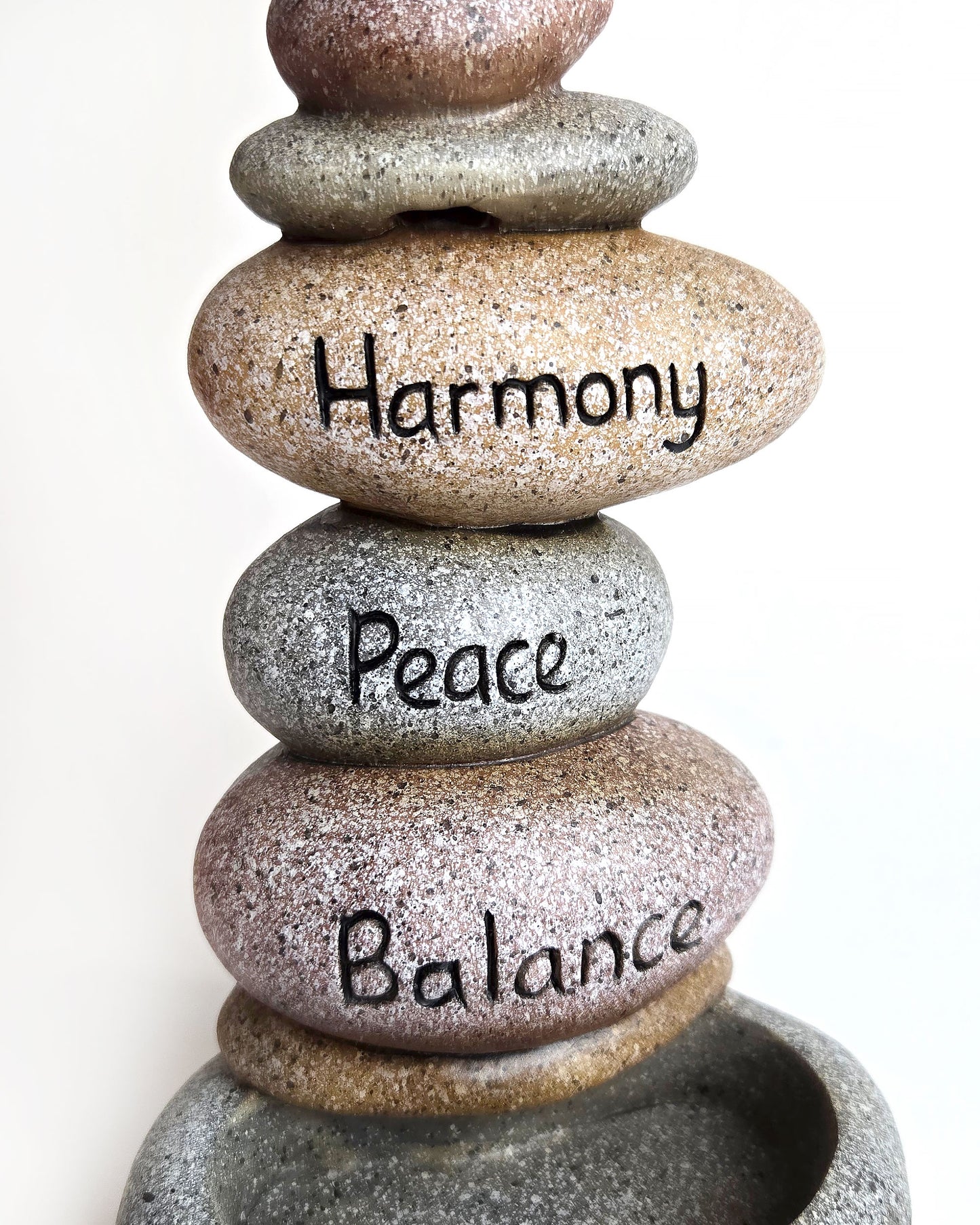 inspirational stones backflow incense burner close up