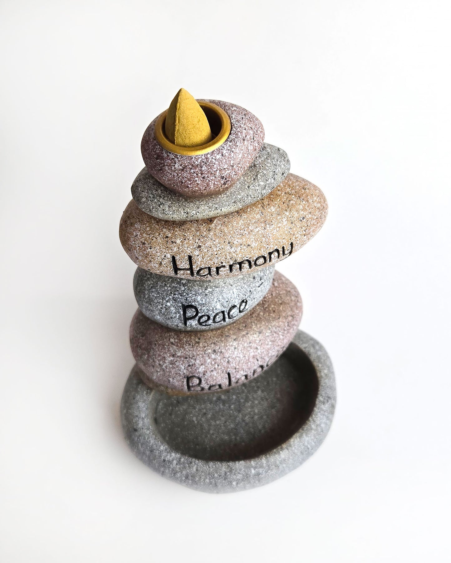 inspirational stones backflow incense burner top