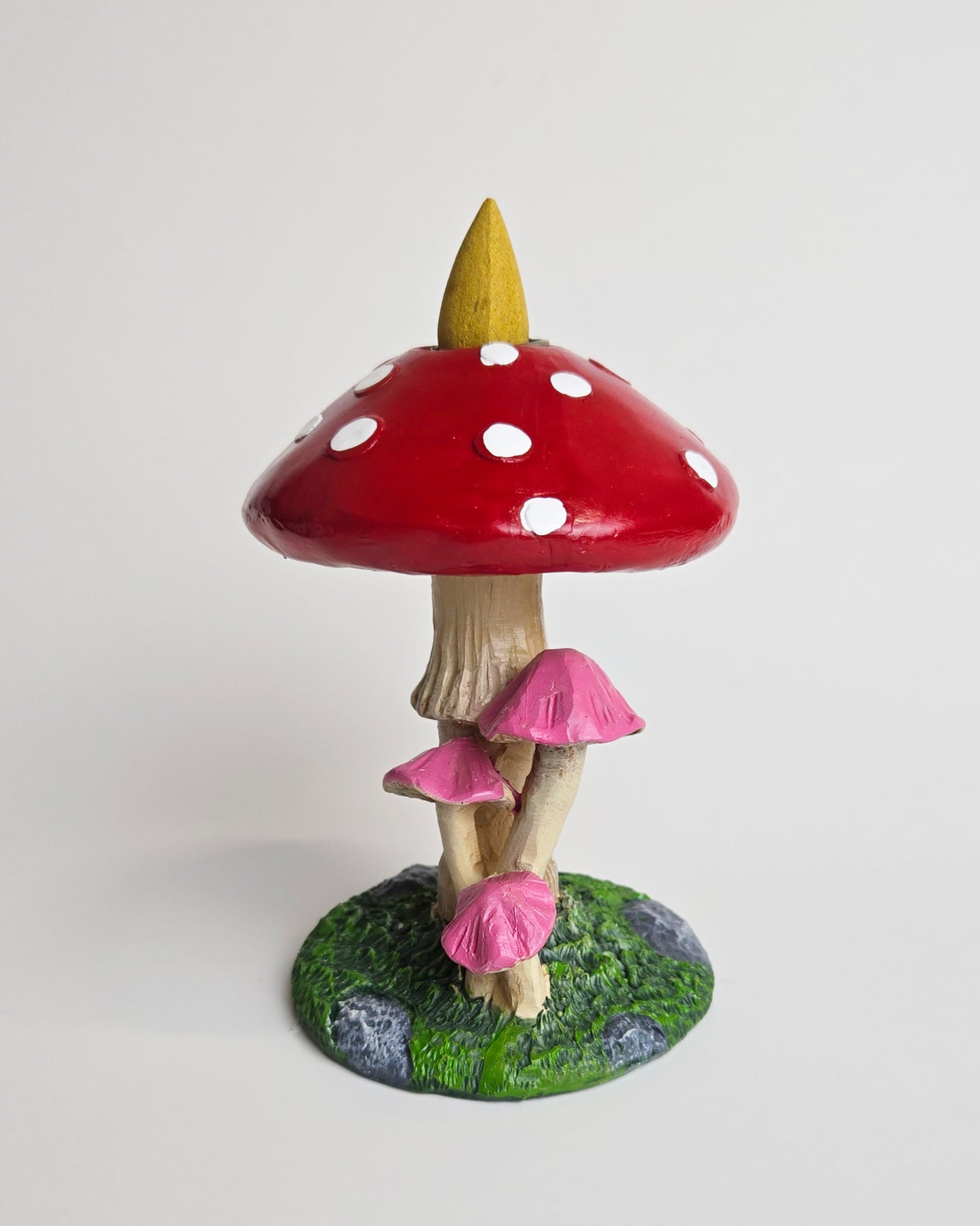 mushroom backflow incense burner side