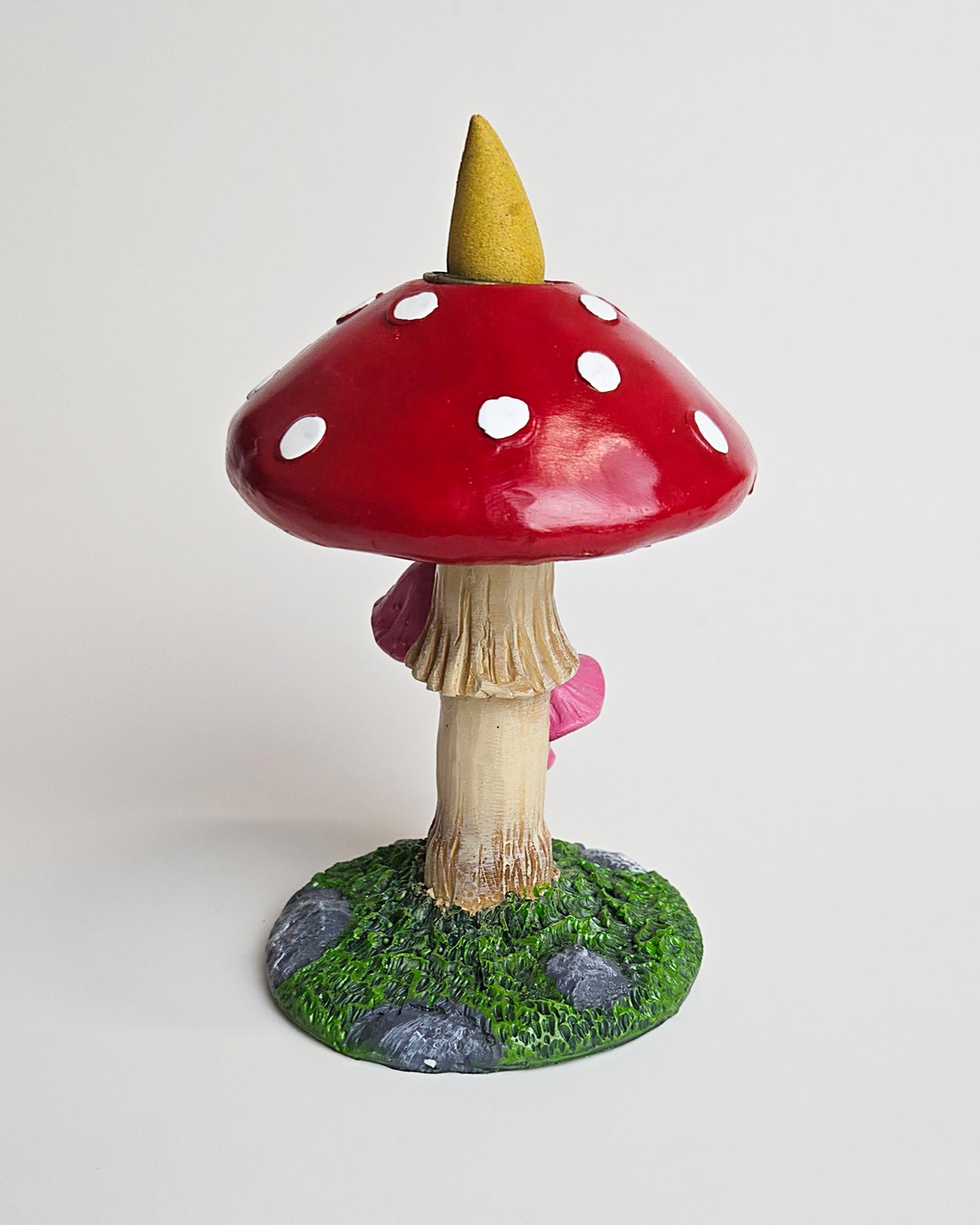 mushroom backflow incense burner back