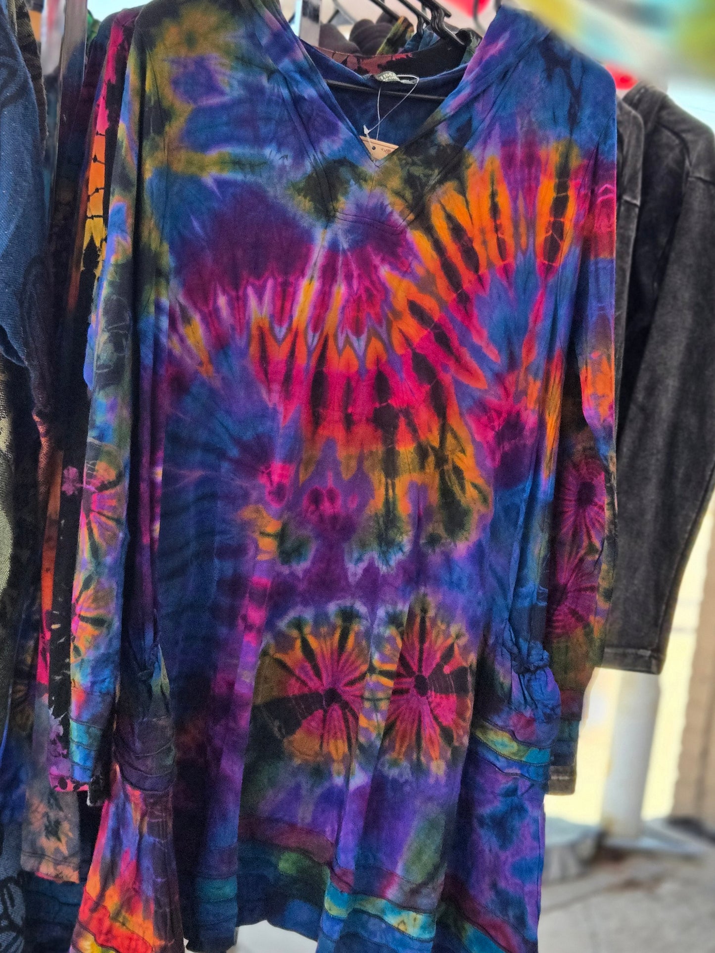 Hoodie Tie Dye Dress