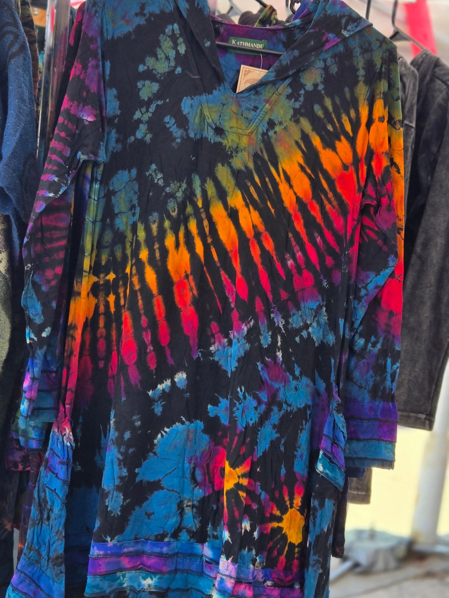 Hoodie Tie Dye Dress