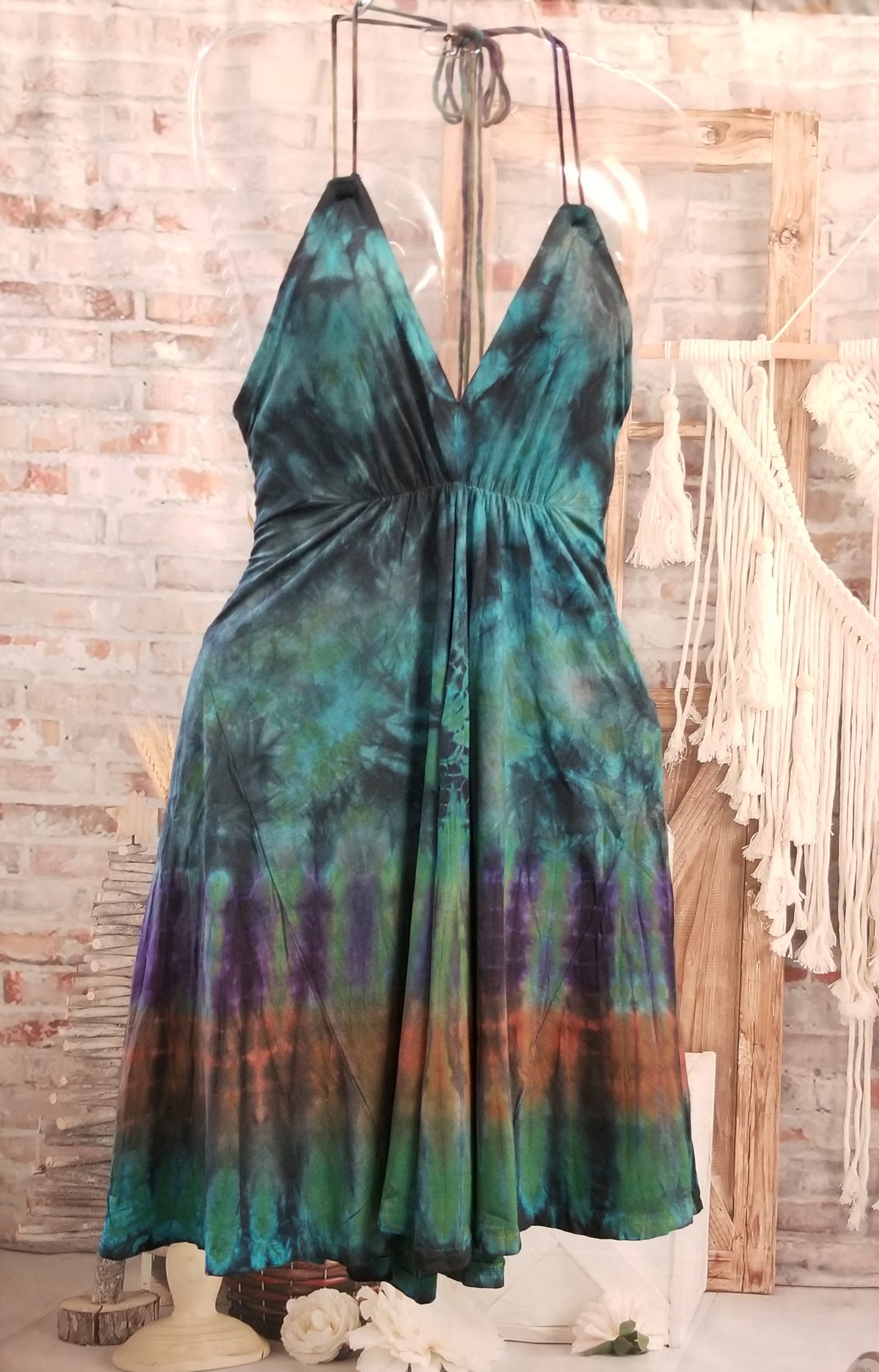 Tie Dye Halter Dress