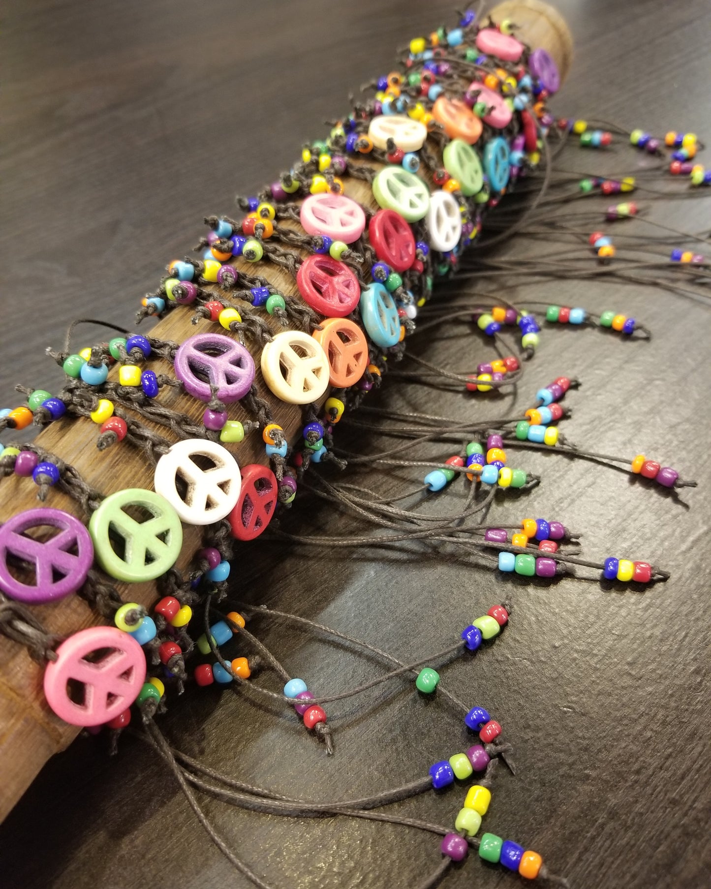 Multi Color Peace Sign Bracelet Anklet