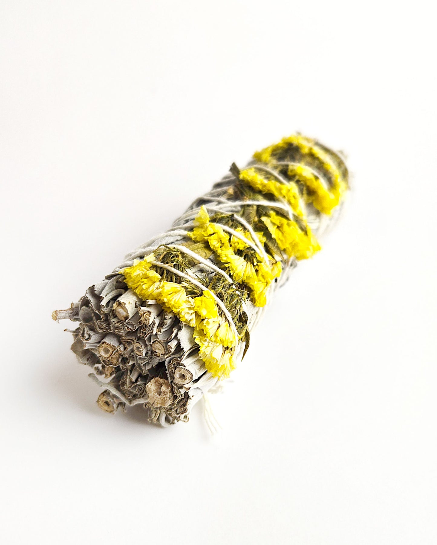 yellow sinuata flower sage stick for smudging
