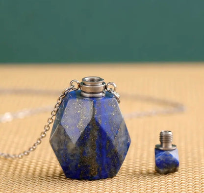 Crystal Essential Oil Bottle Necklace
