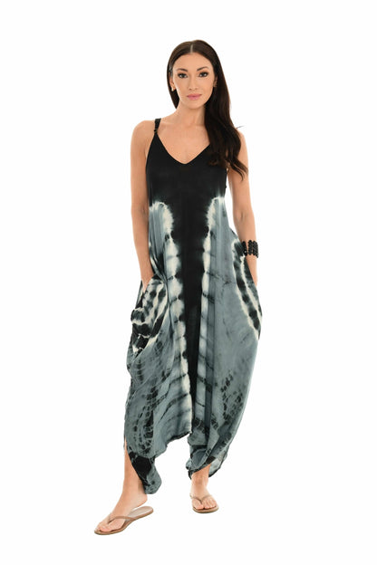 Tie Dye Jumpsuit Gray