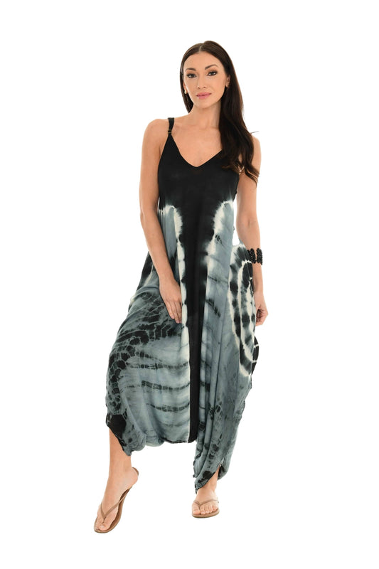 Tie Dye Jumpsuit Gray
