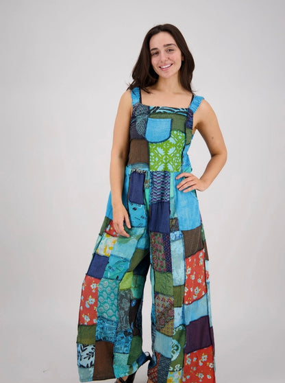 Patchwork Overalls