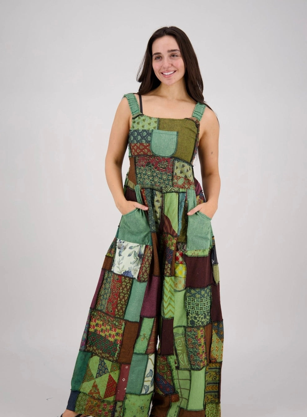 Patchwork Overalls