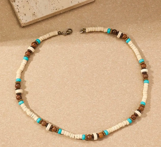 boho hippie beaded necklace