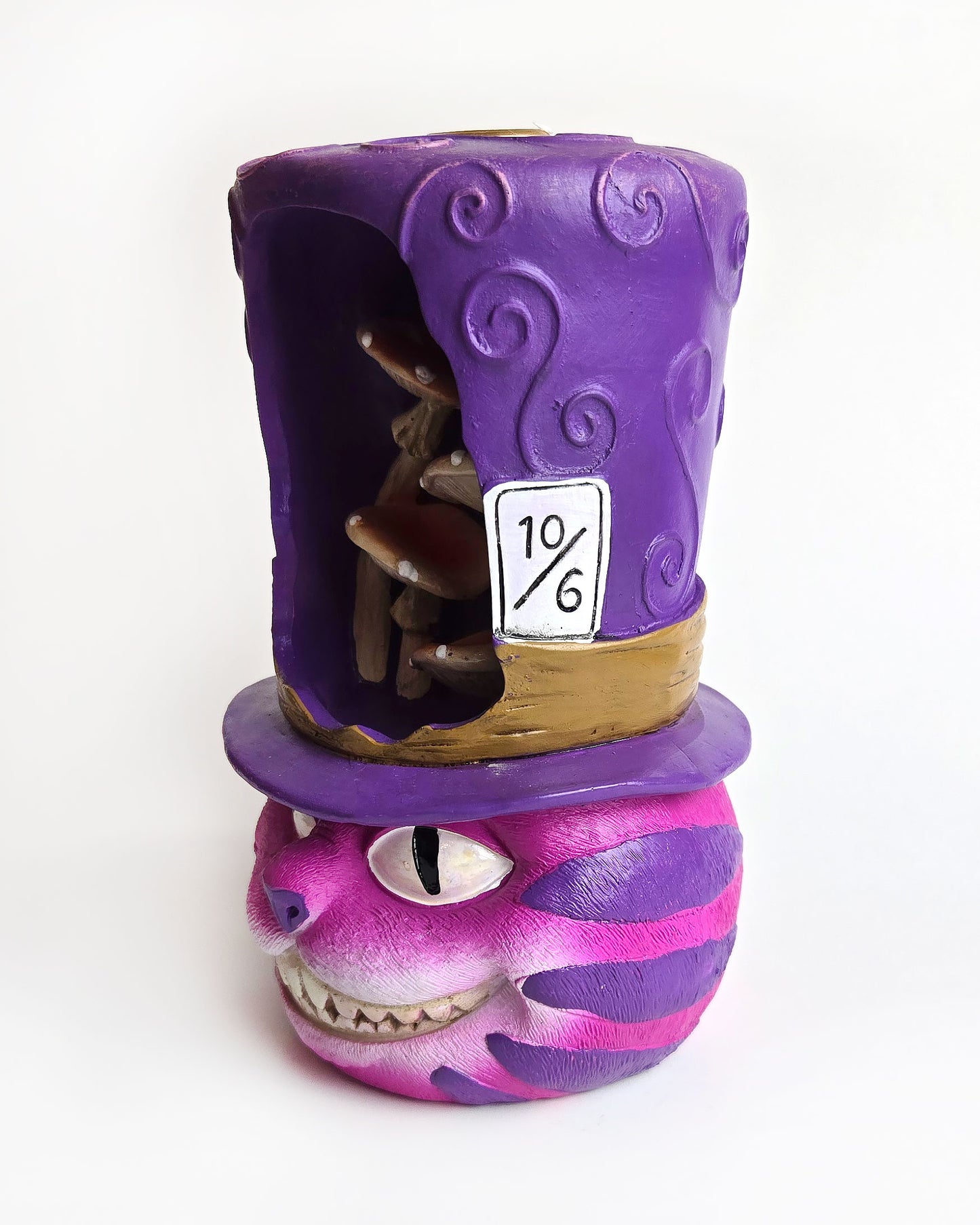 Cheshire cat backflow incense burner side