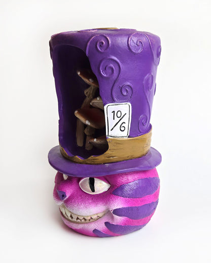 Cheshire cat backflow incense burner side