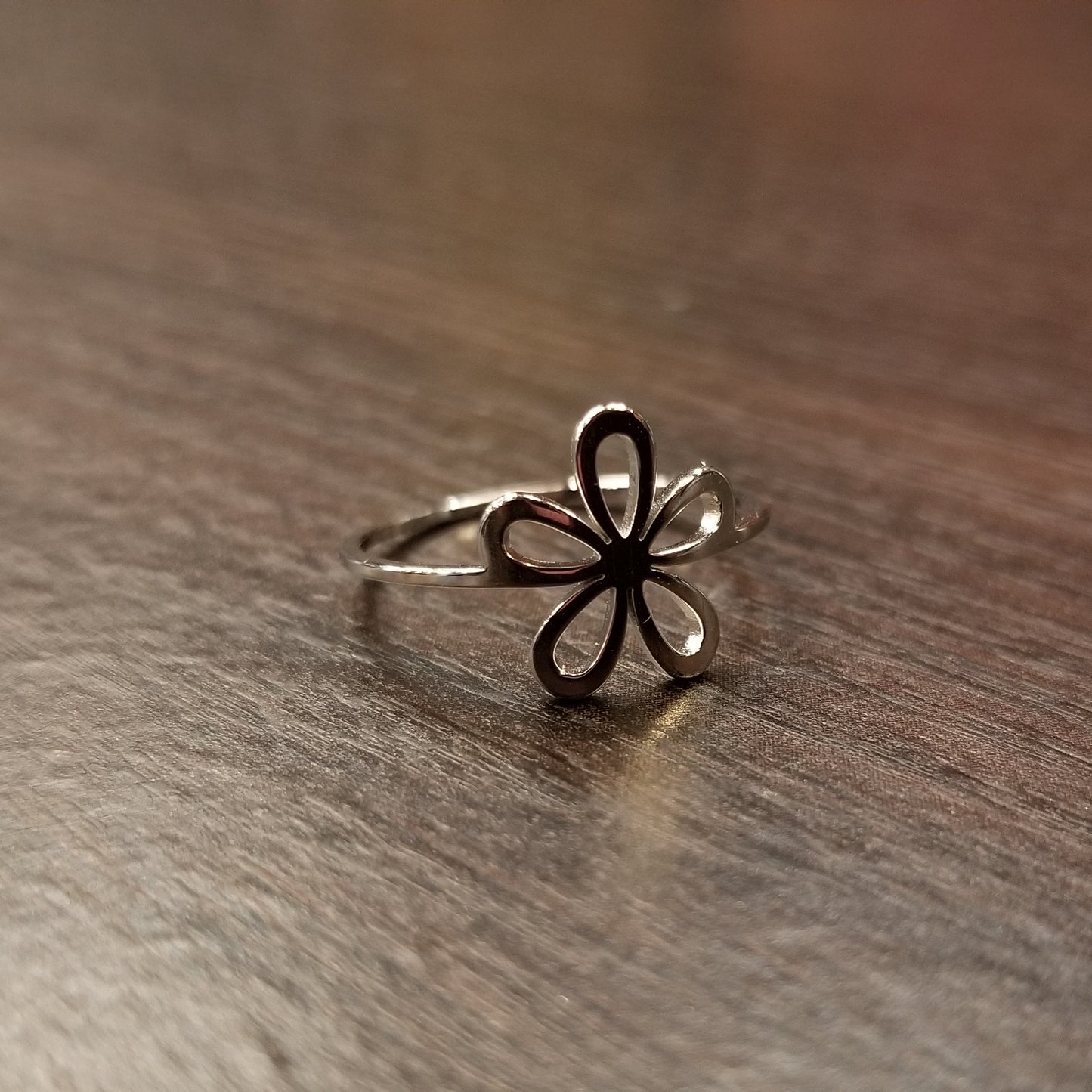 Stainless Steel Daisy Ring