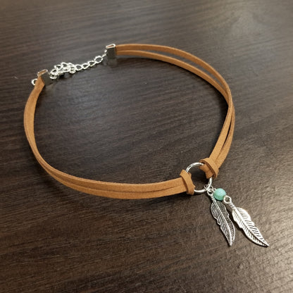 Feather Choker Necklace