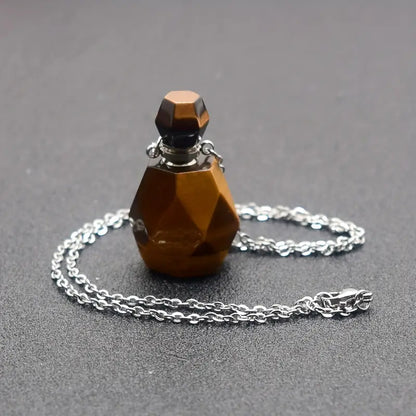 Crystal Essential Oil Bottle Necklace