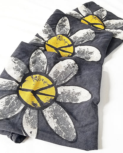 hippie shirts with peace sign daisy on front at the boho hippie hut