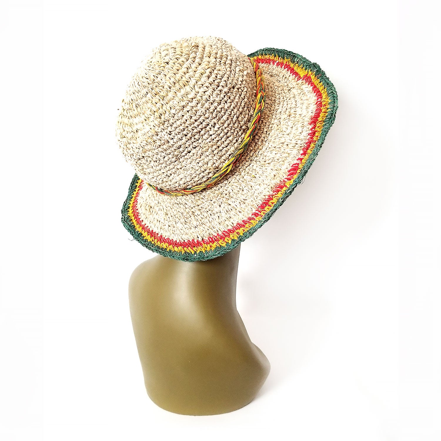 hemp hippie hat with rasta colors the boho hippie hut