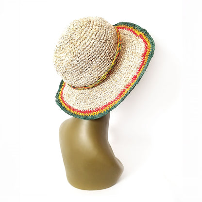 hemp hippie hat with rasta colors the boho hippie hut